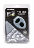 Rock Solid The Code Silicone Cock Ring with Bandana - Black/Gray/Grey