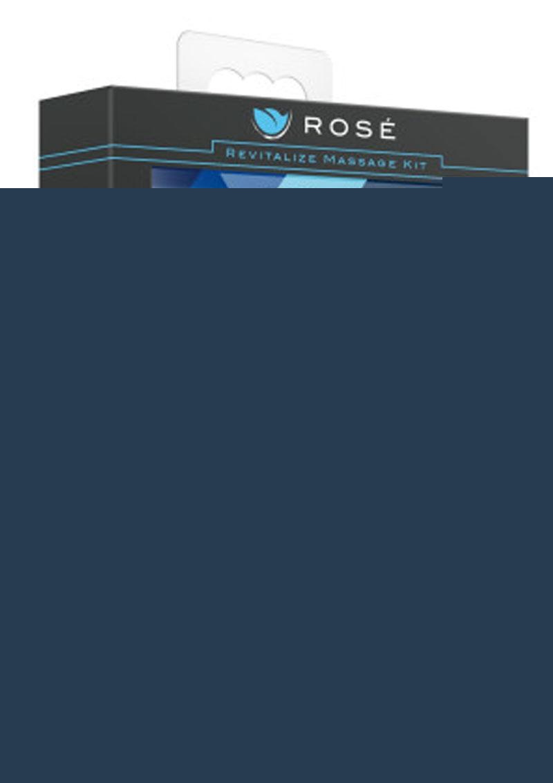 Rose Revitalize Massage Kit with Silicone Attachments - Blue