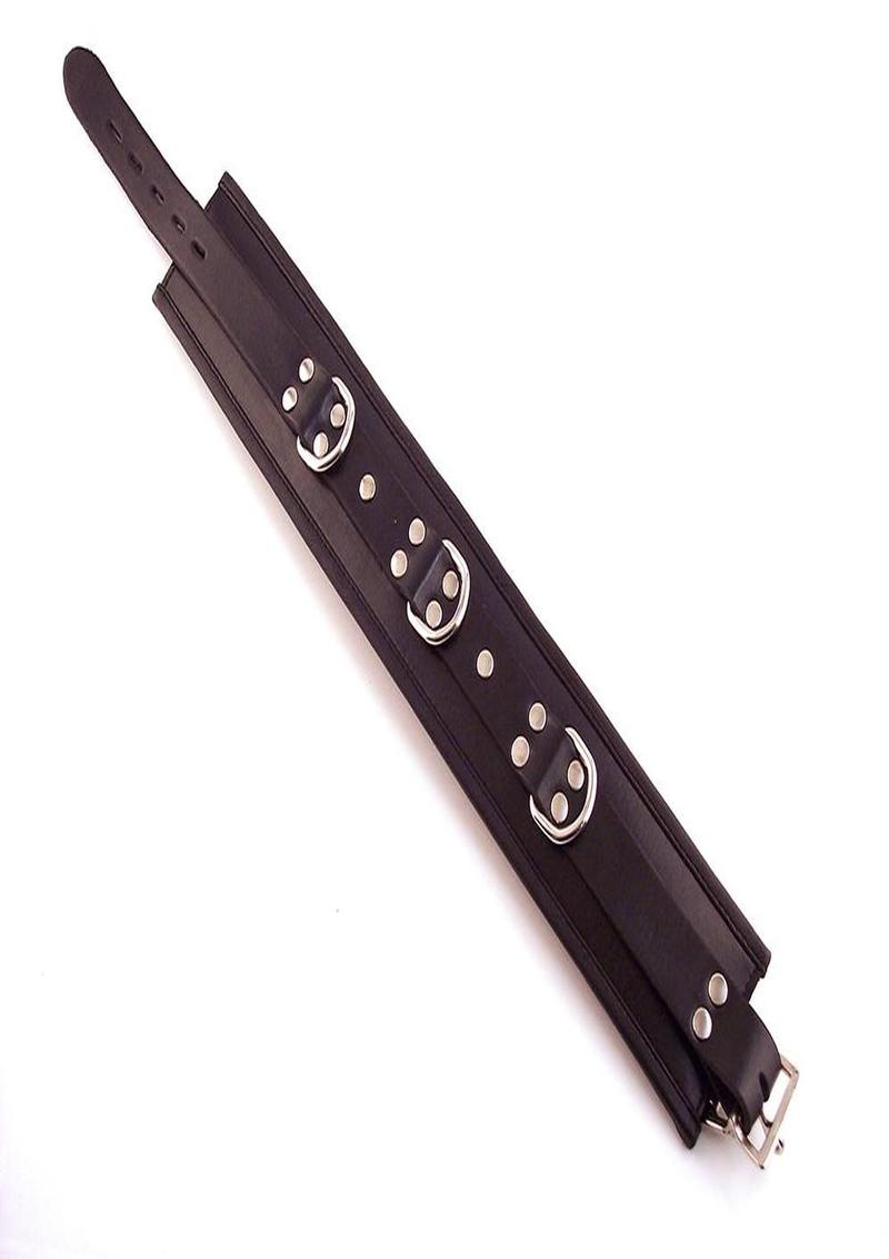 Rouge 3 D-Ring Padded Leather Adjustable Collar