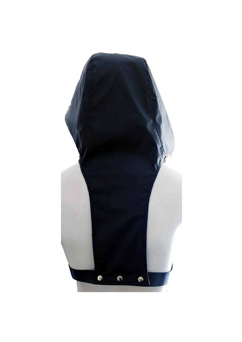 Rouge Leather Adjustable Harness Hoodie - Black