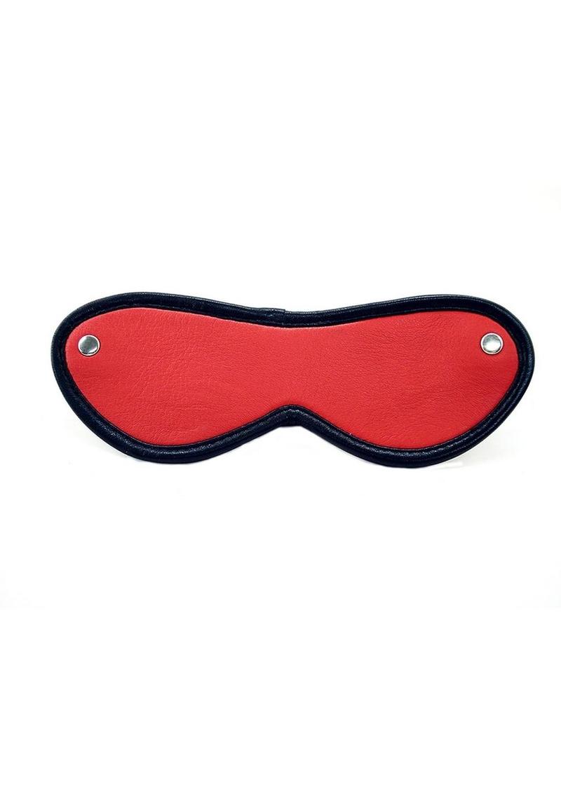 Rouge Leather Blindfold Eye Mask - Red