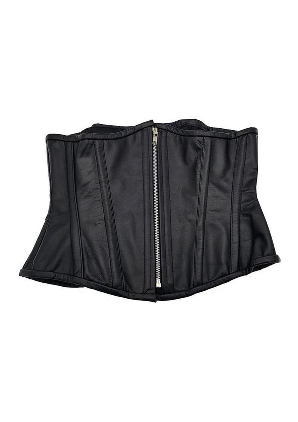 Rouge Leather Corset - Black - Large/XLarge