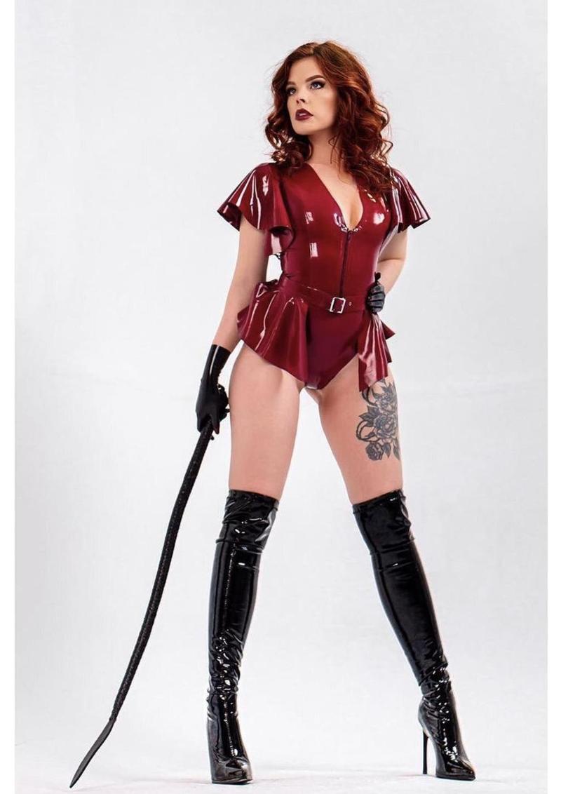 Rouge Leather Devil Tail Whip - Black