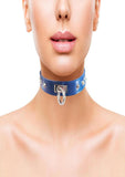 Rouge O Ring Studded Adjustable Leather Collar