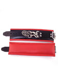 Rouge Padded Leather Adjustable Ankle Cuffs