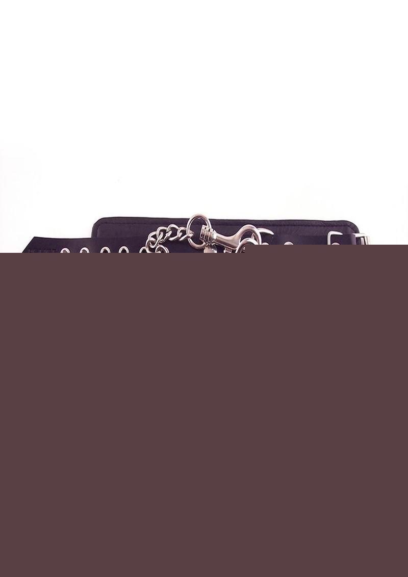 Rouge Plain Leather Adjustable Wrist Cuffs