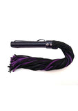 Rouge Suede Flogger with Leather Handle - Black/Purple