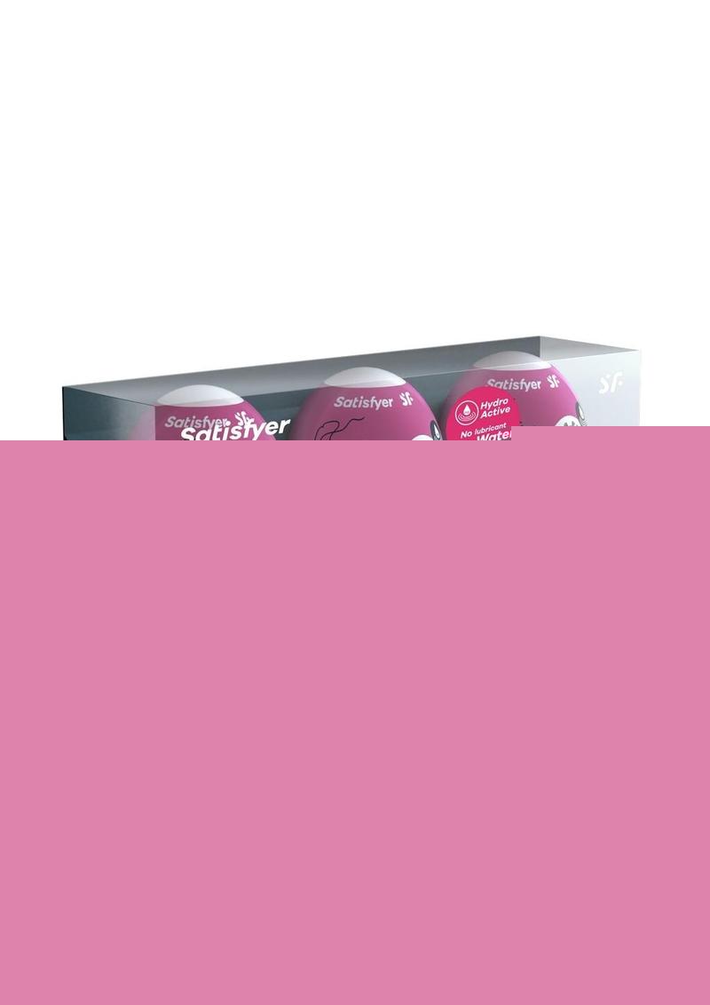 Satisfyer Masturbator Egg 3 Pack Set (Bubble - Purple