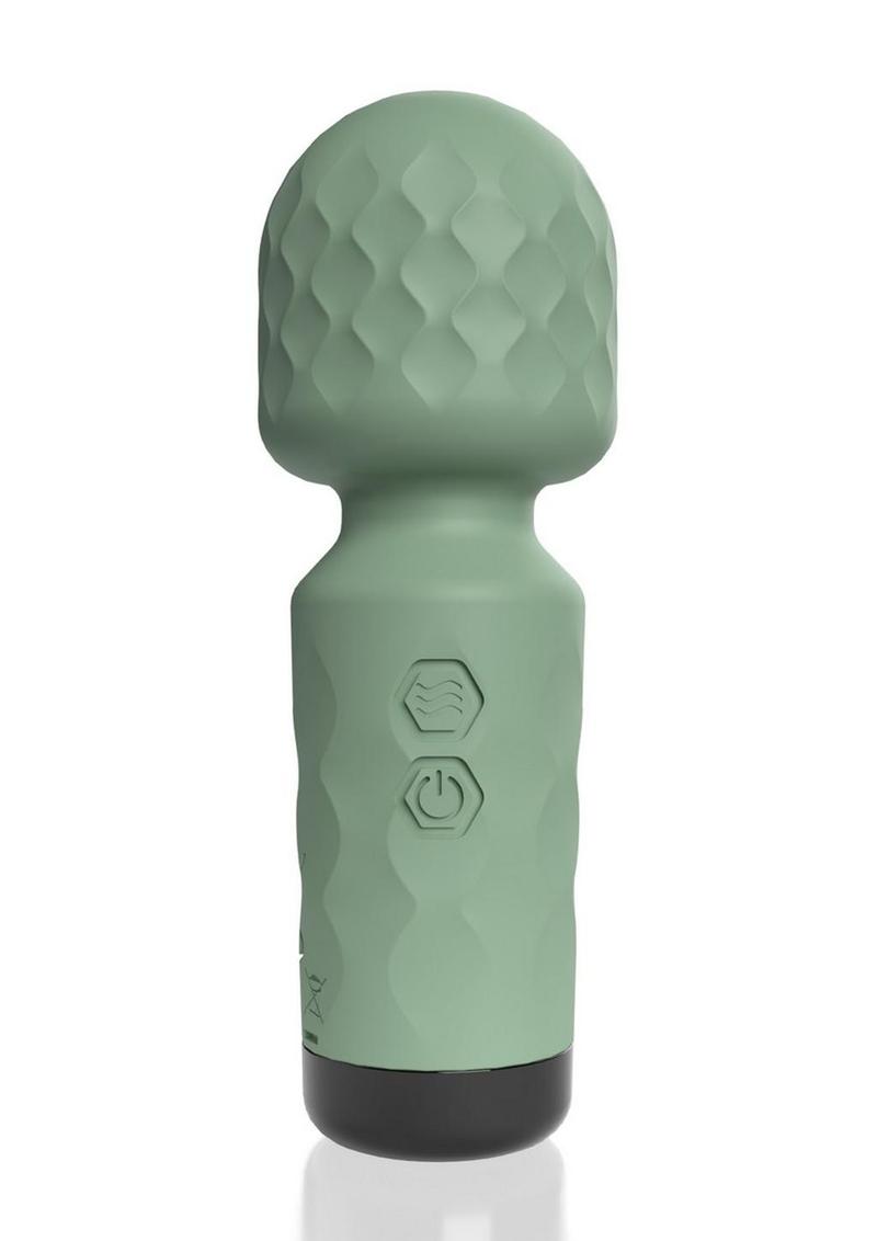 Screaming O Cuties Winny Rechargeable Silicone Vibrating Mini Wand - Sage - Green