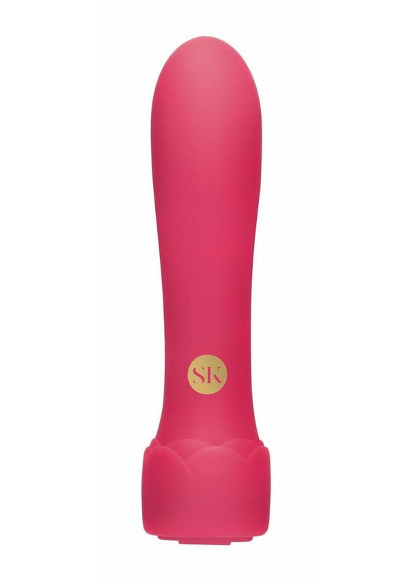 Secret Kisses Rosegasm Floral Boost Rechargeable Silicone Bullet Vibrator - Red