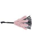Sex and Mischief Brat Faux Fur Flogger - Black/Rose Gold