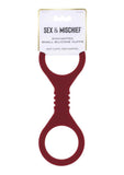 Sex and Mischief Enchanted Silicone Cuffs - Red - Small