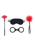 Sex and Mischief Ex's Andamp; Oh's Kiss Kit - Black/Red