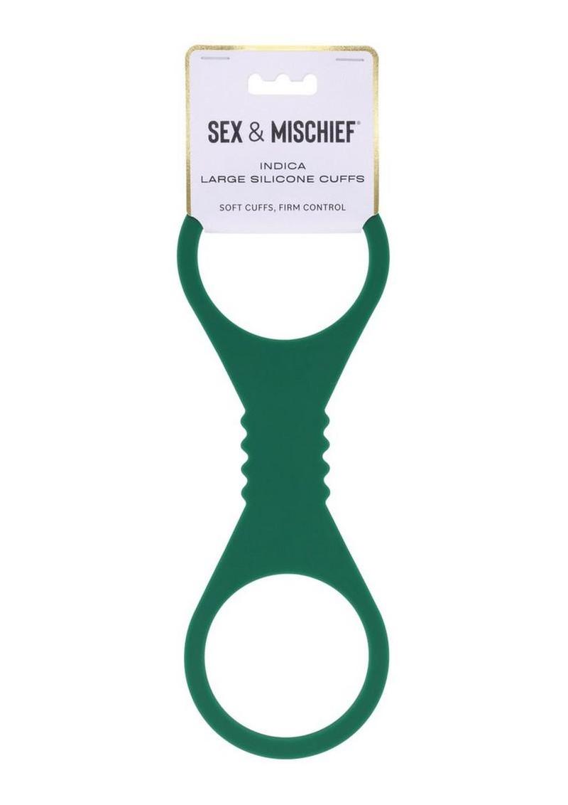 Sex and Mischief Indica Silicone Cuffs - Green - Large