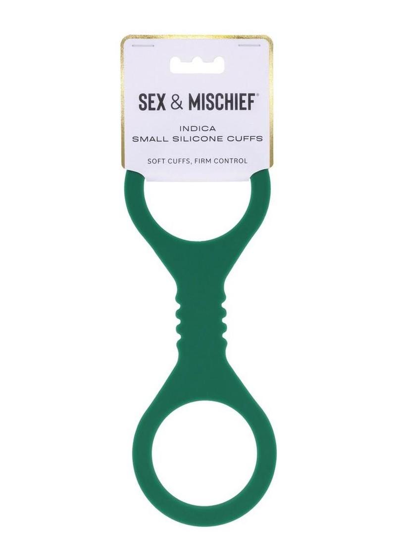 Sex and Mischief Indica Silicone Cuffs - Green - Small