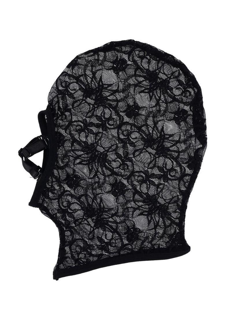 Sex and Mischief Lace Hush Hood - Black