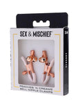 Sex and Mischief Peaches N Creame Bell Nipple Clamps - Rose Gold