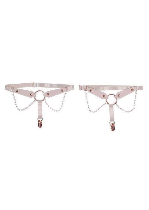 Sex and Mischief Peaches N Creame Garters - Rose Gold
