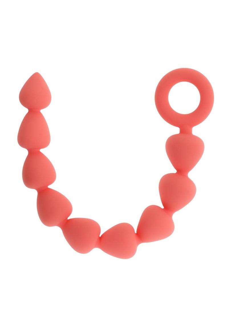Sex and Mischief Peaches N Creame Silicone Anal Beads - Orange