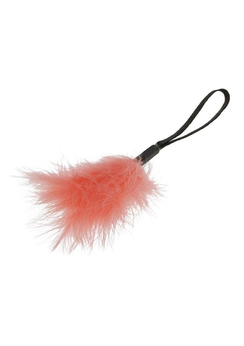 Sex and Mischief Peaches N Creame Wrist Feather Tickler - Black/Orange