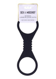 Sex and Mischief Shadow Silicone Cuffs - Black - Large