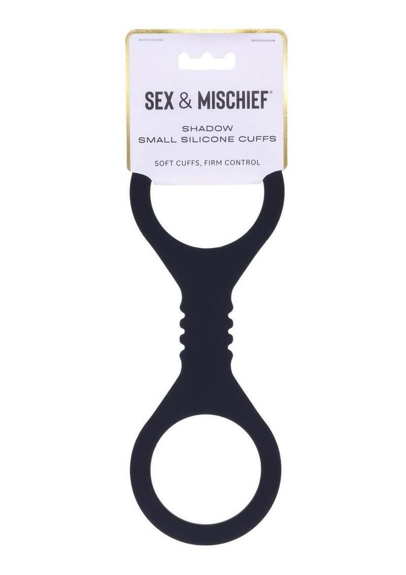 Sex and Mischief Shadow Silicone Cuffs - Black - Small