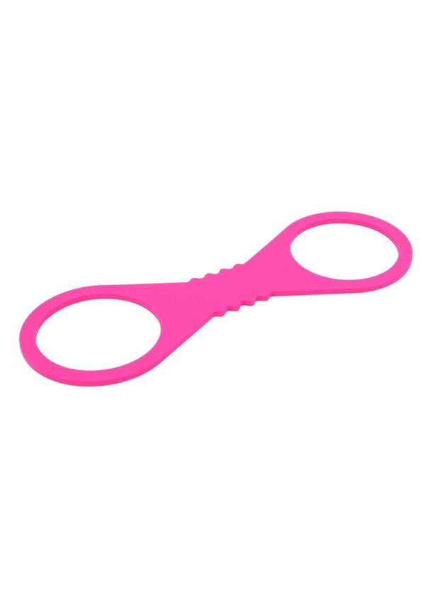 Sex and Mischief Silicone Cuffs - Hot Pink/Pink - Large