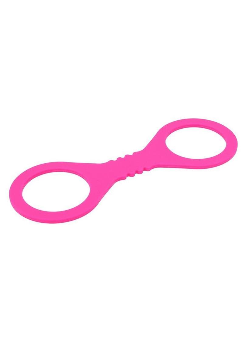 Sex and Mischief Silicone Cuffs - Hot Pink/Pink - Small