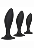 Silicone Anal Curve Kit - Black - 3 Piece