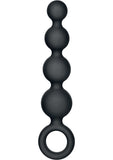 Silicone Booty Anal Beads - Black