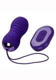Slay #Thrustme Silicone Rechargeable Thrusting Rotating Vibrator with Remote - Purple