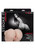 Stroke It Vibrating Twerking Rechargeable BBL Masturbator - Pussy and Ass - Vanilla