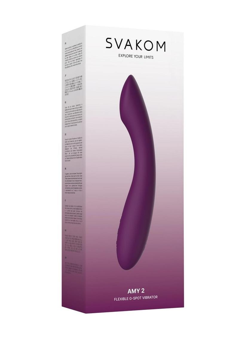 Svakom Amy 2 Rechargeable Silicone Vibrator - Purple/Violet