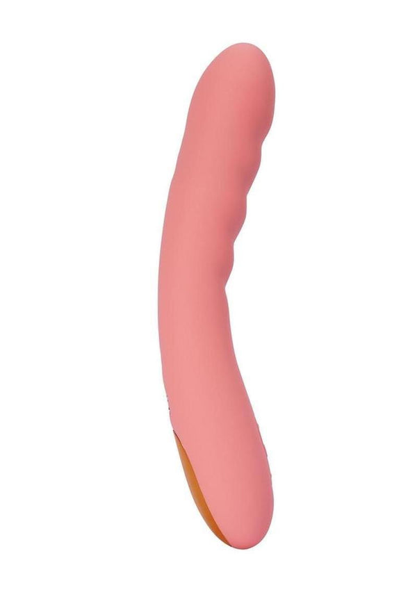 Svakom Ava Neo Rechargeable Silicone Vibrator with Remote - Peach/Pink