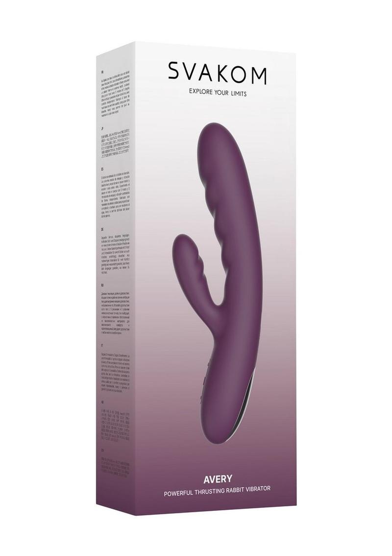 Svakom Avery Silicone Dual Stimulating Rechargeable Vibrator - Purple/Violet