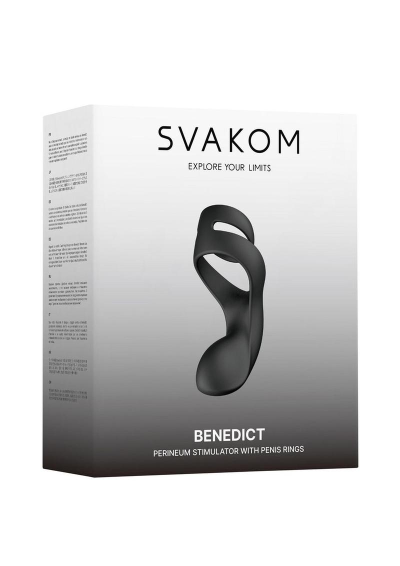 Svakom Benedict Silicone Rechargeable Cock Ring - Black