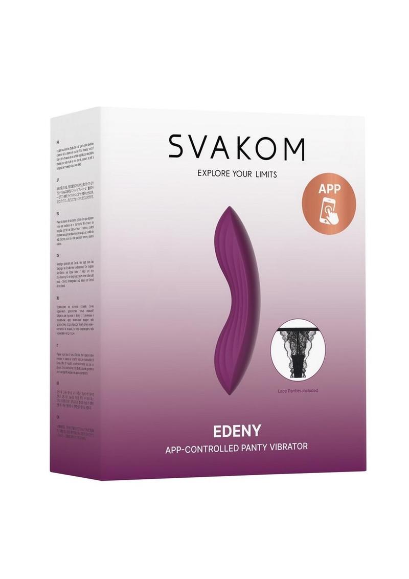 Svakom Edeny Interactive Silicone Clitoral Stimulator - Purple/Violet