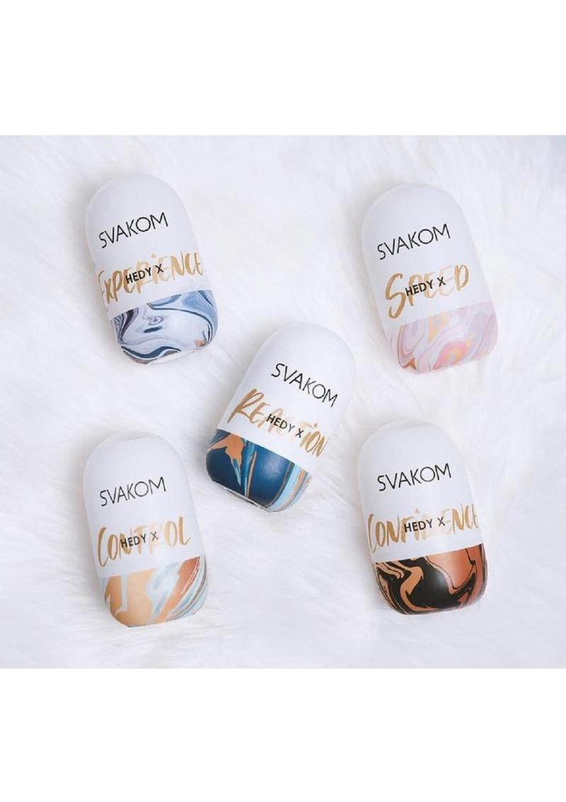 Svakom Hedy X-Mix Stroking Sleeve - Vanilla - 5 Piece/Set