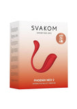 Svakom Phoenix Neo Interactive Rechargeable Silicone Vibrator with Remote Control - Red