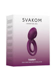Svakom Tammy Silicone Rechargeable Clitoral Stimulator Couple's Ring - Purple