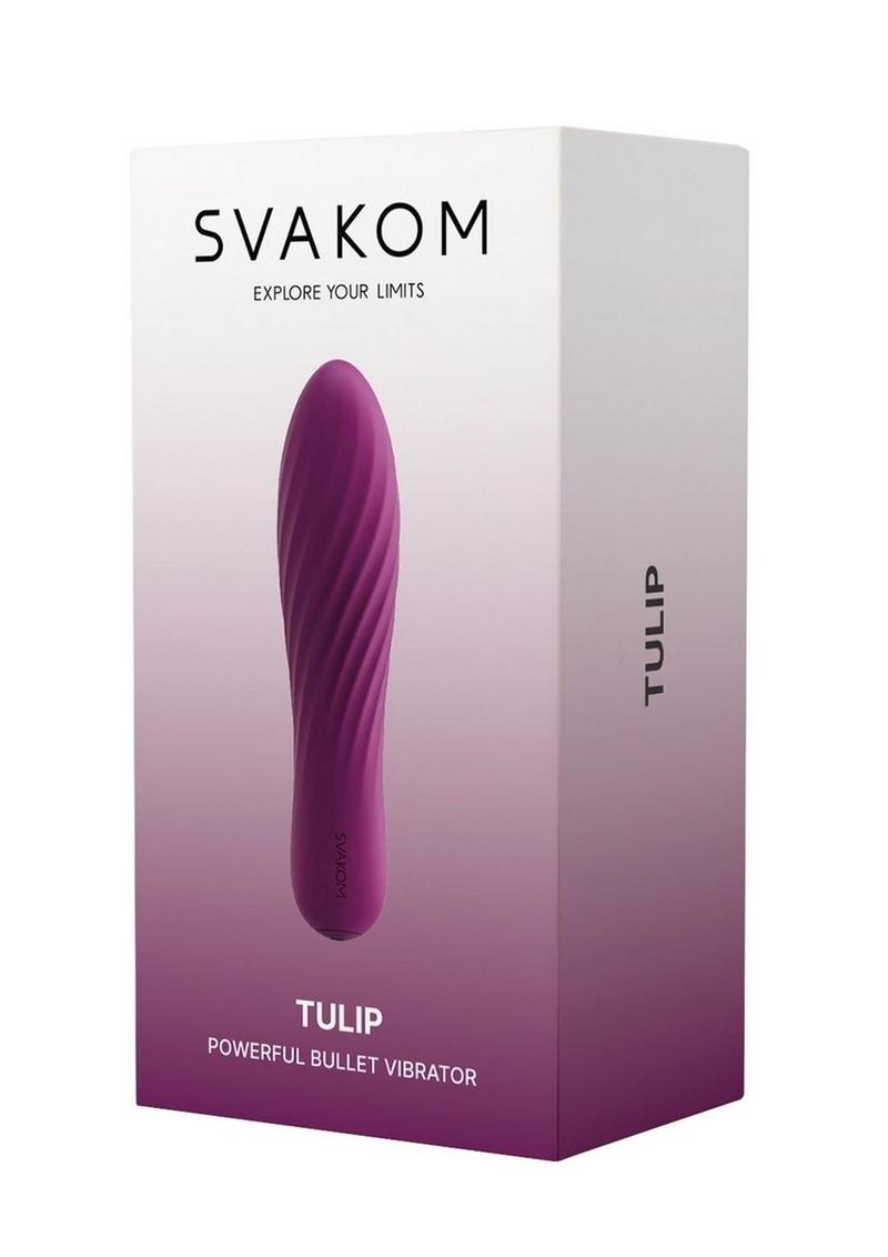 Svakom Tulip Rechargeable Silicone Bullet - Purple