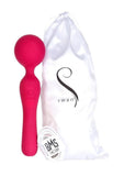 Swan The Swan Sceptre Rechargeable Silicone Dual End Wand Massager - Magenta/Red