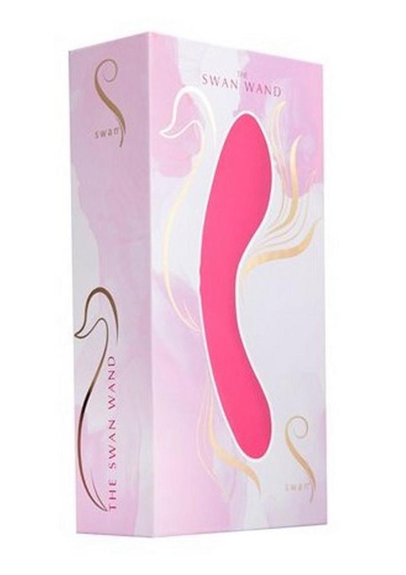 Swan The Swan Wand Silicone Rechargeable Massager - Pink