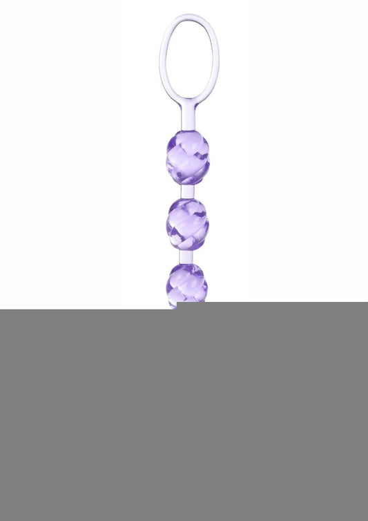Swirl Pleasure Anal Beads - Purple