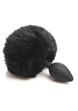 Tailz Fluffy Bunny Tail Silicone Plug - Black
