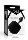 Tailz Fluffy Bunny Tail Silicone Plug - Black