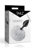 Tailz Fluffy Bunny Tail Silicone Plug - White