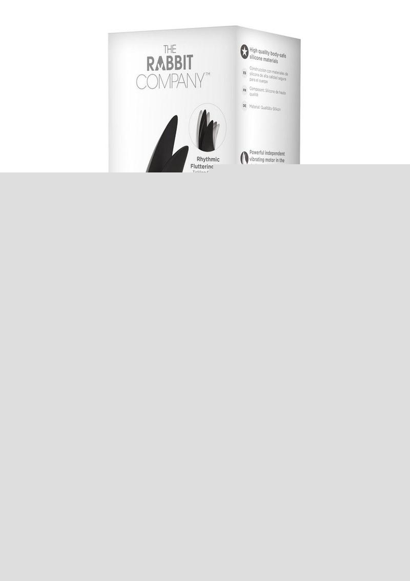 The Power Rabbit Rechargeable Silicone Vibrator - Black