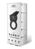 The Rabbit Love Ring Rechargeable Silicone Couples Ring - Black