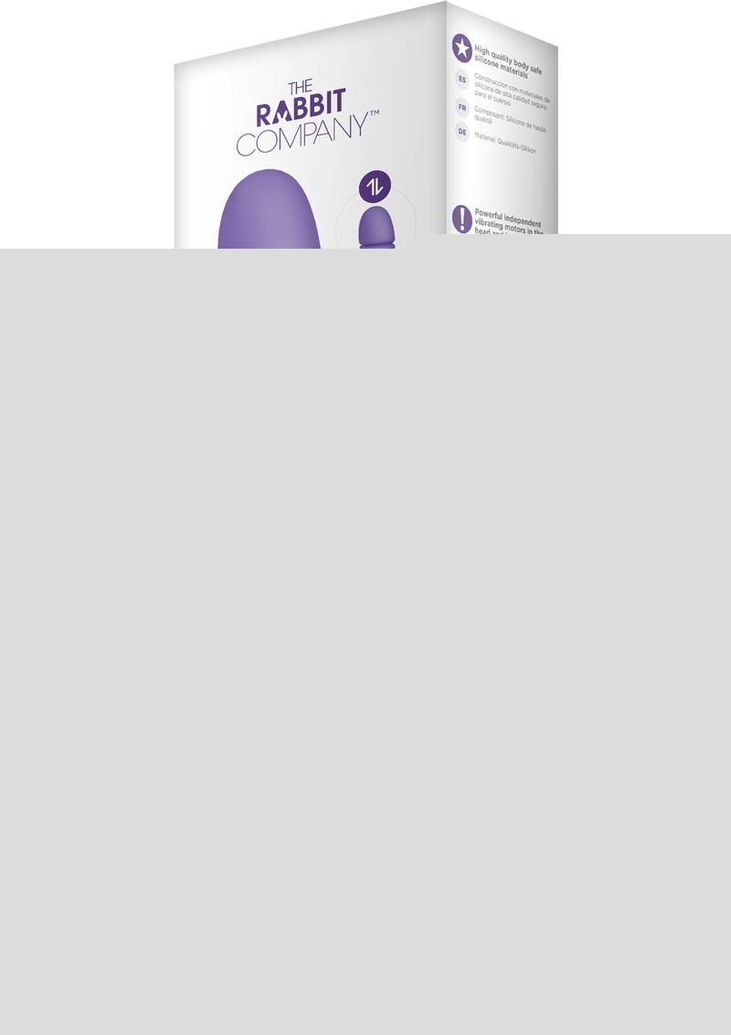 The Thrusting Rabbit Rechargeable Silicone Vibrator with Clitoral Stimulation - Purple